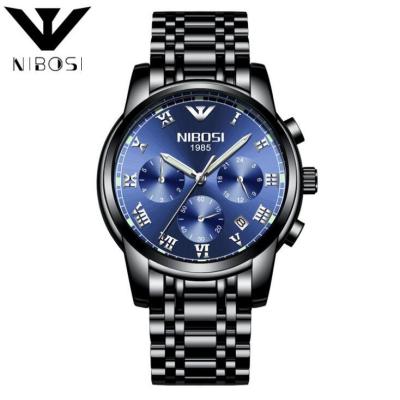 NIBOSI นาฬิกามีชื่อเสียงนาฬิกาข้อมือหรูนาฬิกาควอตซ์โครโนกราฟเรืองแสงมือสำหรับผู้ชาย Drop-Shipping