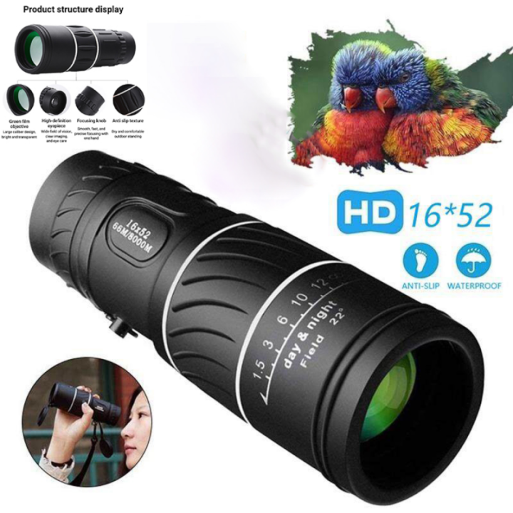 Monocular telescope 16X52 high magnification noninfrared low light