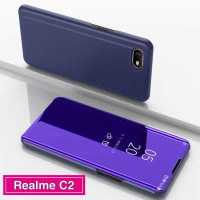 ส่งจากไทย Case Realme C2 เคสเปิดปิดเงา Smart Case เคสฝาเปิดปิดเงา สมาร์ทเคส ตั้งได้ realme C2 เคสกระเป๋า เคสเงาของแท้ 100%