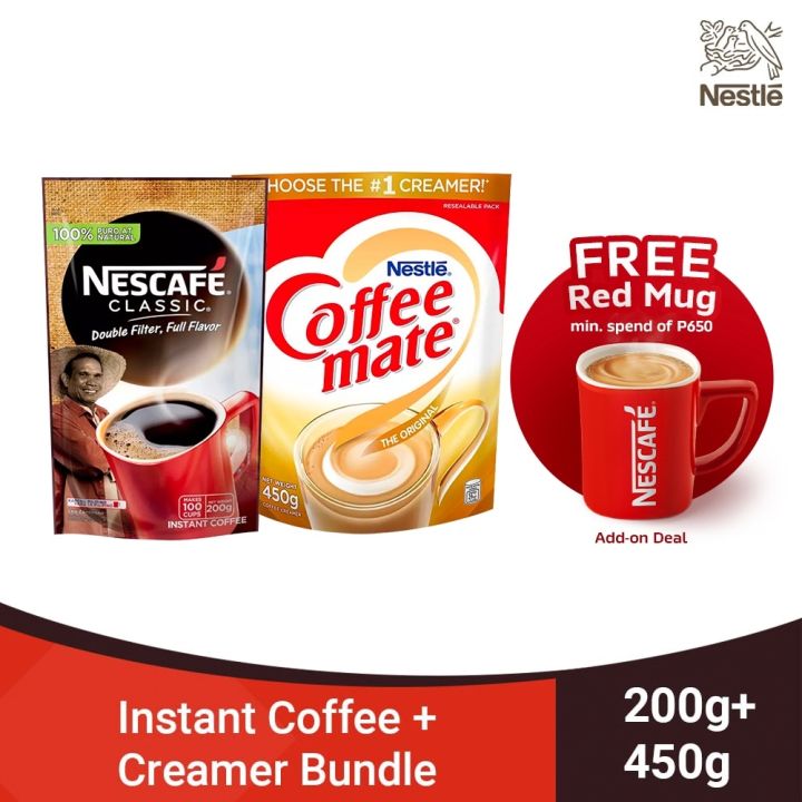 NESCAFÉ Classic Instant Coffee 200g and COFFEE MATE Coffee Creamer 450g ...