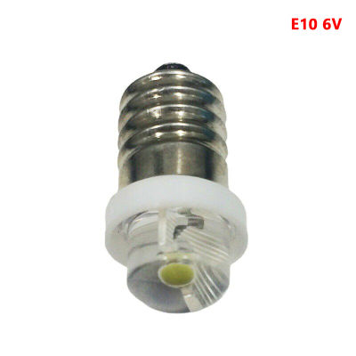 KUVN 3 4.5 6V 0.5W หลอดไฟสีขาว6000K สำหรับเปลี่ยนซ็อกเก็ต E10 LED สำหรับไฟฉายหลอดไฟ LED