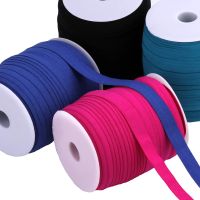 【CW】 100mx15mm Elastic edging belt Solid Color Shiny Fold Over FOE Spandex Band Kids Hair Tie Headband Dress Lace Trim Sewing