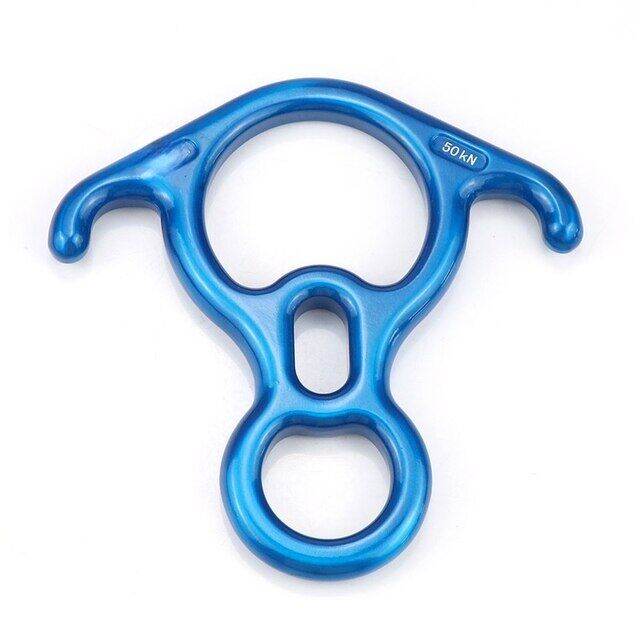 50kn Rock Climbing Aluminum Terminal 8 Word Ring Descender With Bent 