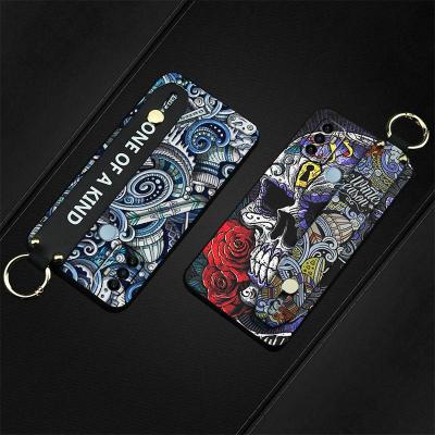Anti-knock Lanyard Phone Case For OPPO A53 2020/A32 2020/A33 2020/A53S Shockproof New Silicone Original Wrist Strap TPU