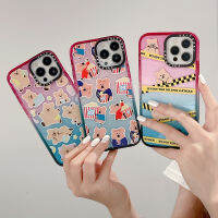 เคสสำหรับ iPhone 14 Pro 13ProMax 12Promax 11อะคริลิคแข็งจานรองขอบไล่ระดับสีป้องกันเลนส์เคสใส่โทรศัพท์กันกระแทก