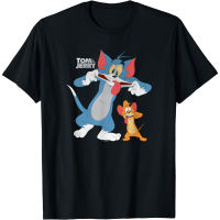 O now เสื้อยืดแขนสั้น ผ้าฝ้าย 100% พิมพ์ลาย Tom and Jerry Tongue Out แบบหนา พรีเมี่ยม แฟชั่นสําหรับผู้ชาย และผู้หญิง SIZE:S-5XL