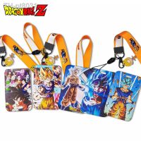 ✸♟ Anime Dragon Ball Card Cover Case Cartoon Figure Son Goku Vegeta Bus Bank Cards Holder Hanging Neck Card Cover Lanyard ID Card