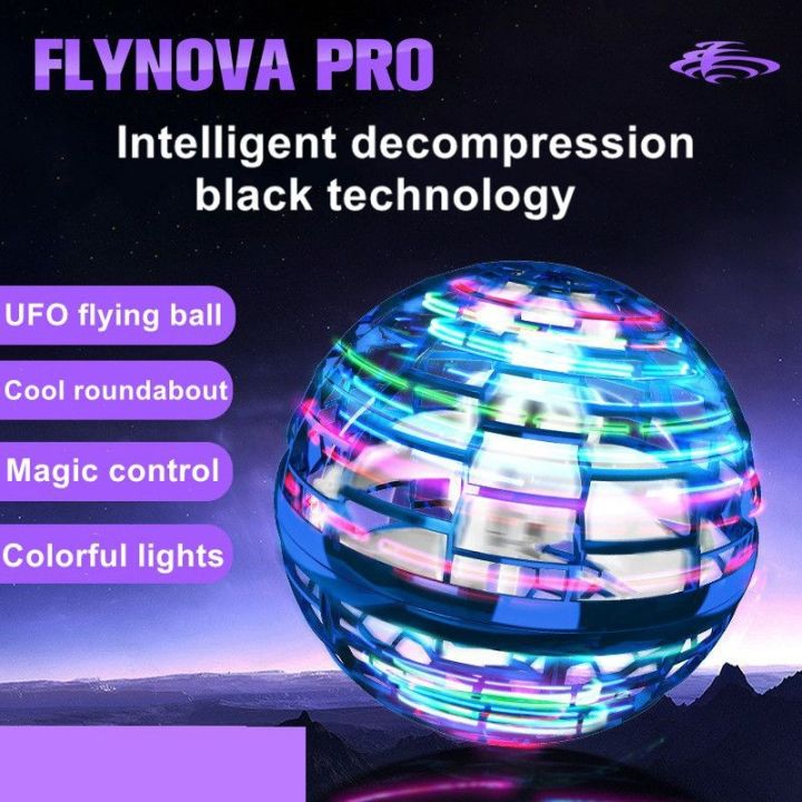 Flynova Pro Flying Ball Toy - Mini Gyro Flying sphere ball For