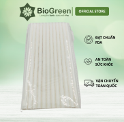 150 Ống Hút Giấy Phi 8 Biogreen 3 lớp kích thước 8 x 197mm