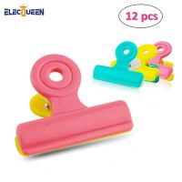 【jw】♠⊙  12 Pcs Multipurpose Plastic ClipsChip BagFood Clip Assorted Colors Air Tight GripLargeMediumSmall Size