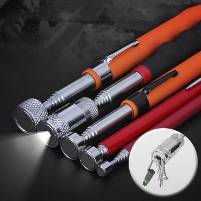 【LZ】 Mini Portable Telescopic Magnetic Magnet Pen with Light Handy Tools Capacity for Picking Up Nut Bolt Extendable Pickup Rod Stick