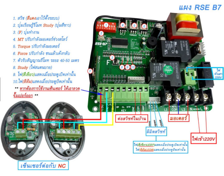 รีโมทประตูรั้ว-รีโมทมอเตอร์ประตู-รุ่นแบบจูนกับแผงบอร์ด-t329-k329-433-mhz-รีโมทมอเตอร์ประตูอัตโนมัติ-สำหรับ-bsm-ac-rmt-abano-rse-b7