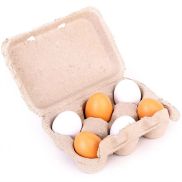 Labora 6 món trứng bằng gỗ lòng đỏ đồ chơi tự làm chơi giả vờ phục sinh