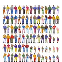 50/100Pcs 1:87 Scale Model Miniature Architectural Painted Models Human Scale Model ABS Plastic People Figures Random Poses