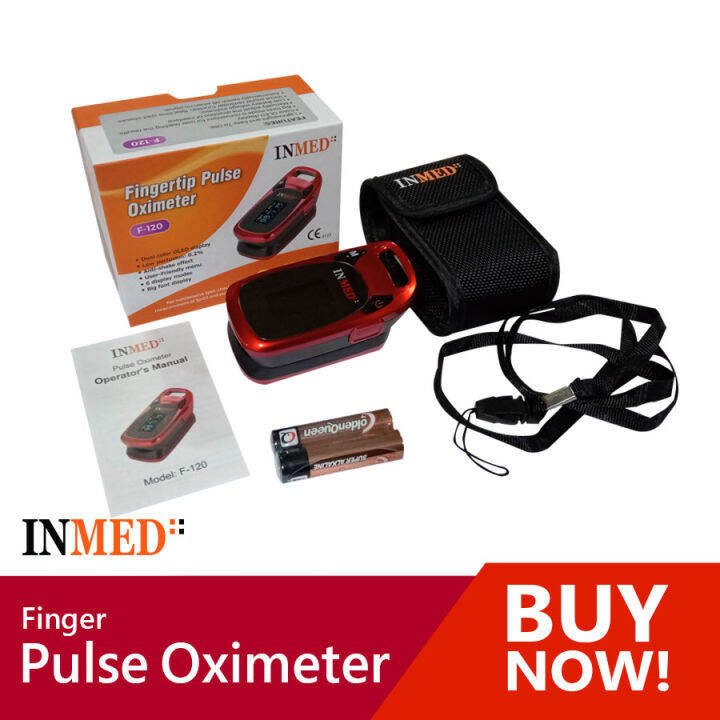 Inmed Pulse Oximeter F100/F120 Model with Rubber Case Lazada PH