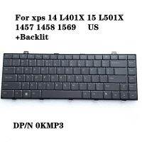 NEW US keyboard For XPS L401X L501X 1457 1458 1569 with backlit 0KMP3 00KMP3 NSK-DJ61D