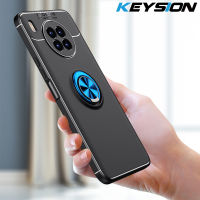 KEYSION Shockproof Case for Honor 50 Lite X30i X20 SE Silicone Ring Stand Phone Cover for Nova 8i 8 Pro 5G 8 SE Youth