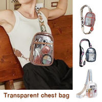 Adjustable Strap Handbag Adjustable Small Handbag Clear Chest Bag Waterproof Sling Bag Transparent Handbag