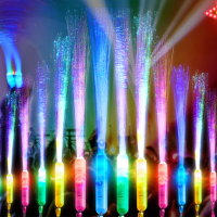 24Pcs LED Light Up ไฟเบอร์ออปติก Wands เรืองแสงไฟเบอร์ Wands Sticks LED กระพริบไฟเบอร์ Sticks เรืองแสงกระพริบ Wands Party วันเกิด Gifts