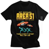 5K Fun Run Men They CanT Stop All Of Us T Shirt Storm Area 51 Alien Ufo Ship Saucer Clothes Vintage Tees T-Shirt For Male 【Size S-4XL-5XL-6XL】