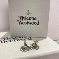 Vivienne Westwood Empress Dowager Vivienne Vivienne PETITE ORIGINAL Saturn Three-Dimensional Earrings European And American Niche Temperament