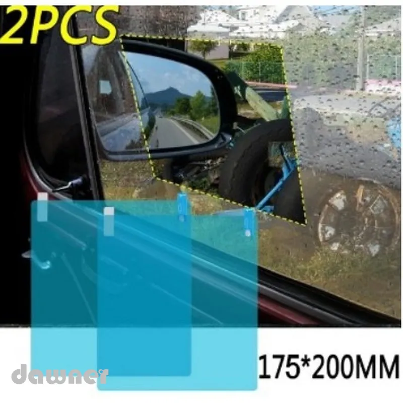 ❋Quality Car Rearview Mirror Protective Film Anti Fog Clear Rainproof Rear  View Mirror Protective Soft Film Auto Accessories Helmet Rainproof visor  helmet Membrane Universal Type❦