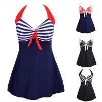 Womens One-Piece Skirt Boxer Swimsuit Plus Fashion Swimsuit