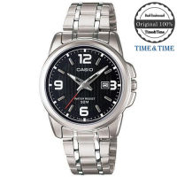 Time&amp;Time CASIO Standard นาฬิกาข้อมือผู้หญิง สีดำ/เงิน สายสแตนเลส รุ่น LTP-1314D-1AVDF (CMG)