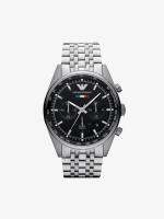 Emporio Armani นาฬิกาข้อมือผู้ชาย Tazio Chronograph Black Dial Silver รุ่น AR5983