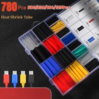 127-780Pcs Heat Shrink Tubing Polyolefin Shrinking Tube Sleeve Wrap Wire Connectors Electrical Wire Cable Insulation Sleeving