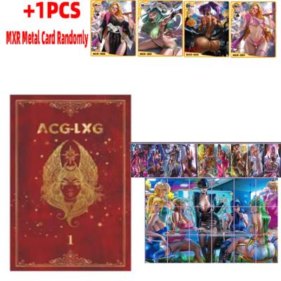 การ์ดอะนิเมะบัตรสะสม ACG-SAC + การ์ดโลหะเกม TCG 1ชิ้นการ์ดเกม TCG แบบสุ่มปาร์ตี้สาวคริสต์มาสของเล่นสำหรับเด็ก