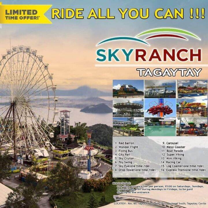 SKYRANCH TAGAYTAY PAMPANGA BAGIUO SM BY THE BAY TICKETS SKY RANCH
