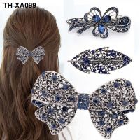 rhinestone spring clip top mothers hairpin on the back of head simple ponytail bow headband hair