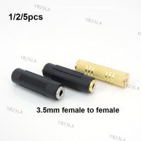 3.5mm Female to 3.5mm Female Jack Stereo Connector Coupler Adapter Audio Cable Extension gold nickel plating for Car AUX DVD YB23TH