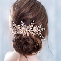 Pearl Flower Hair Comb Hair Accessories Bride Headpiece Pearl Rhinestone Wedding Hair Comb Women Hair Jewelry Decoration