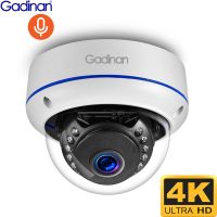 Gadinan 8mp 4K H.265กล้องวงจรปิดพีโออีกล้อง Ip กลางแจ้งกันน้ำ,โดมโลหะเสียงการเฝ้าระวังวิดีโอสำหรับระบบ Nvr