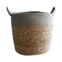 Nordic Straw Storage Basket Rattan Floor Flower Pot Crafts Decor Modern Home Living Room Bedroom Shop Plant Basket