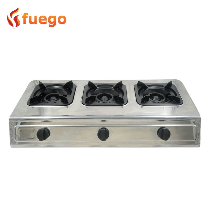 stove 3 burner steel