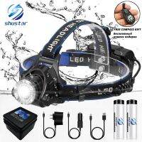 LED Headlamp Fishing Headlight T6/L2/V6 3 Modes Zoomable Waterproof Super bright camping light Powered by 2x18650 batteries