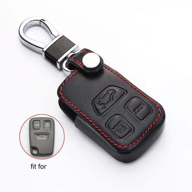 genuine-leather-car-key-case-for-volvo-c70-s40-s70-s90-v40-v90-smart-remote-fob-cover-keychain-protector-bag-auto-accessories