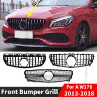 GT Diamond Front Bumper Grille Inlet Grill Mesh Facelift Body Kit For Mercedes W176 Benz A 2013-2018 A45 A200 A260 A180 Tuning