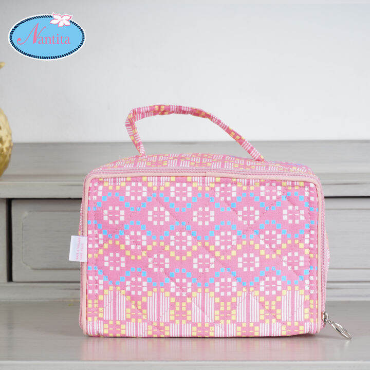 nantita-กระเป๋าใส่เครื่องสำอางทรงสี่เหลี่ยม-bcc457-l