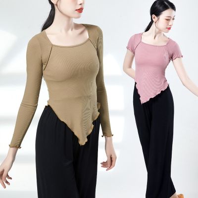 ✤▼ Modern Classical Dance Top Yoga Body Art Test Long-Sleeved Self-Cultivation Training Performance Clothing Dance Practice Clothing Female