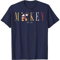 HOT ITEM!!Family Tee Couple Tee Mickey And Friends Mickey Est. 1928 Simple Text T-Shirt ​​Adult