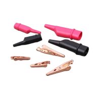 【YY】10pcs Copper Crocodile Alligator Insulated Wire Test Clip With Jack Absoluy Safe For Electrical