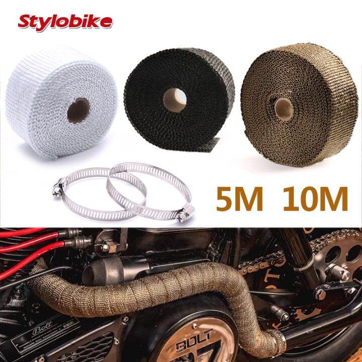 Titanium Temp Exhaust Pipe Heat Wrap Resistant Downpipe Car Motorcycle