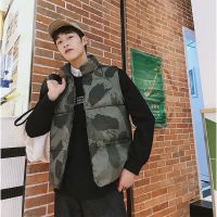 Fan in the fall and winter of colored cotton vest vest male han edition tide thickening collar sleeveless coat down cotton shawl waistcoat