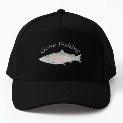 Gone Fishing Bull Trout Baseball Cap Hat Black Boys Casual Women Sun Casquette Sport Bonnet Czapka Summer Mens Fish Printed