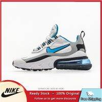 Hot Sale 【Original】 ΝΙΚΕ W- m- n- s- Ar* Maxx- 270 Reac Breathable Shock Absorption Running Shoes Unisex Fashion Sports Shoes Unisex White Black Grey Blue