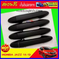 ครอบมือจับประตูชุบสีดำด้าน รุ่น รองTOP/ไม่TOP ฮอนด้า แจ๊ส จีเค 2014-2019   FOR HONDA FITT JAZZ GK 2014 2015 2016 15 16 18 19